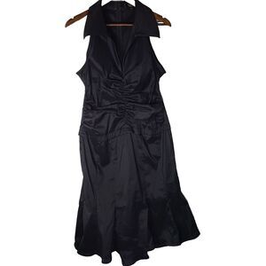 Tadashi Shoji Black Tuxedo Dress Midi Womens 14